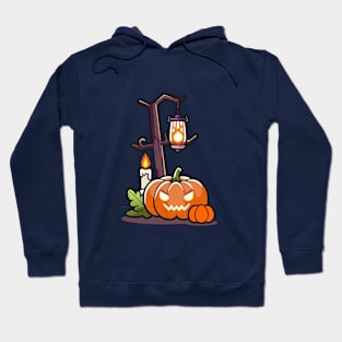 Pumpkin Halloween with lantern lamp Hoodie